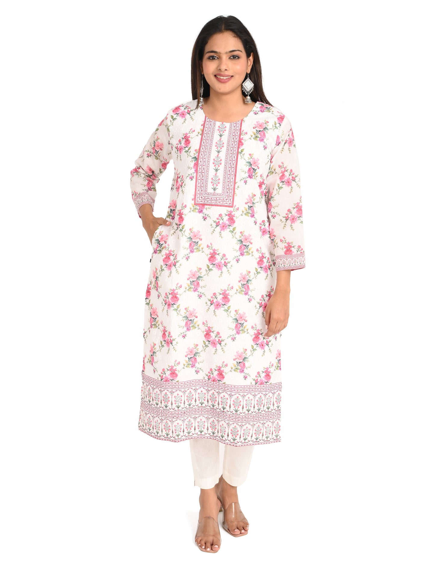 ONVIEW | 1128 | COTTON CHIKANKARI WORK WITH DIGITAL PRINT