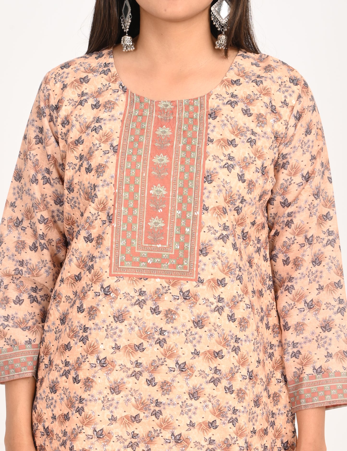 ONVIEW | 546 | COTTON CHIKANKARI WORK WITH DIGITAL PRINT