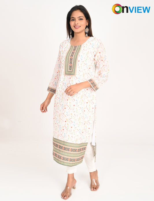 ONVIEW | 550 | COTTON CHIKANKARI WORK WITH DIGITAL PRINT