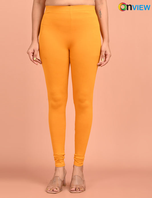 ONVIEW | 001 | Mustard Cotton Lycra Ankle Length Legging 220gsm