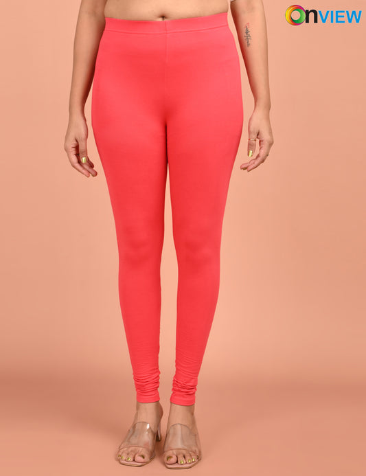 ONVIEW | 011 | Coral Cotton Lycra Ankle Length Legging 220gsm