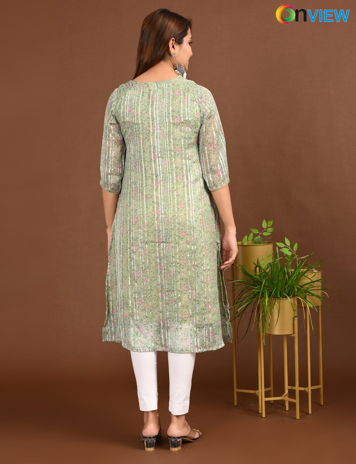 ONVIEW  | 1504 | SATIN A LINE SIDE OPEN WITH LINING