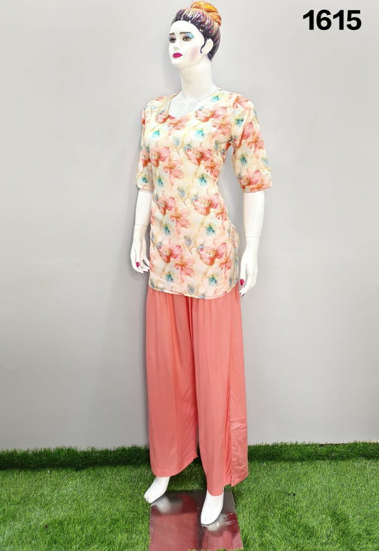 ONVIEW | 1615 | TRENDY RAYON DIGITAL PRINTED SHORT TOP