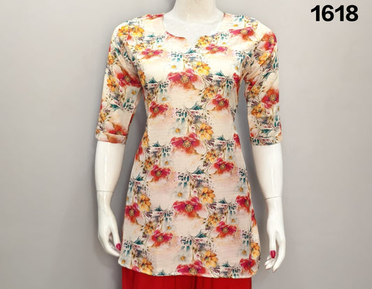 ONVIEW | 1618 | TRENDY RAYON DIGITAL PRINTED SHORT TOP