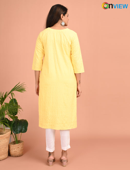ONVIEW | 187 | CHIKANKARI DESIGN NECK