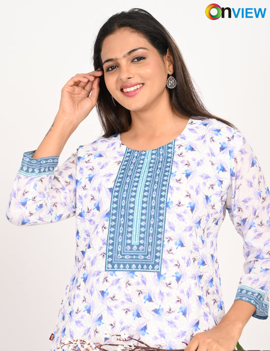 ONVIEW | 514 | COTTON CHIKANAKRINWORK WITH DIGITAL PRINT