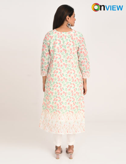 ONVIEW | 529 | COTTON CHIKANKARI WORK WITH DIGITAL PRINT