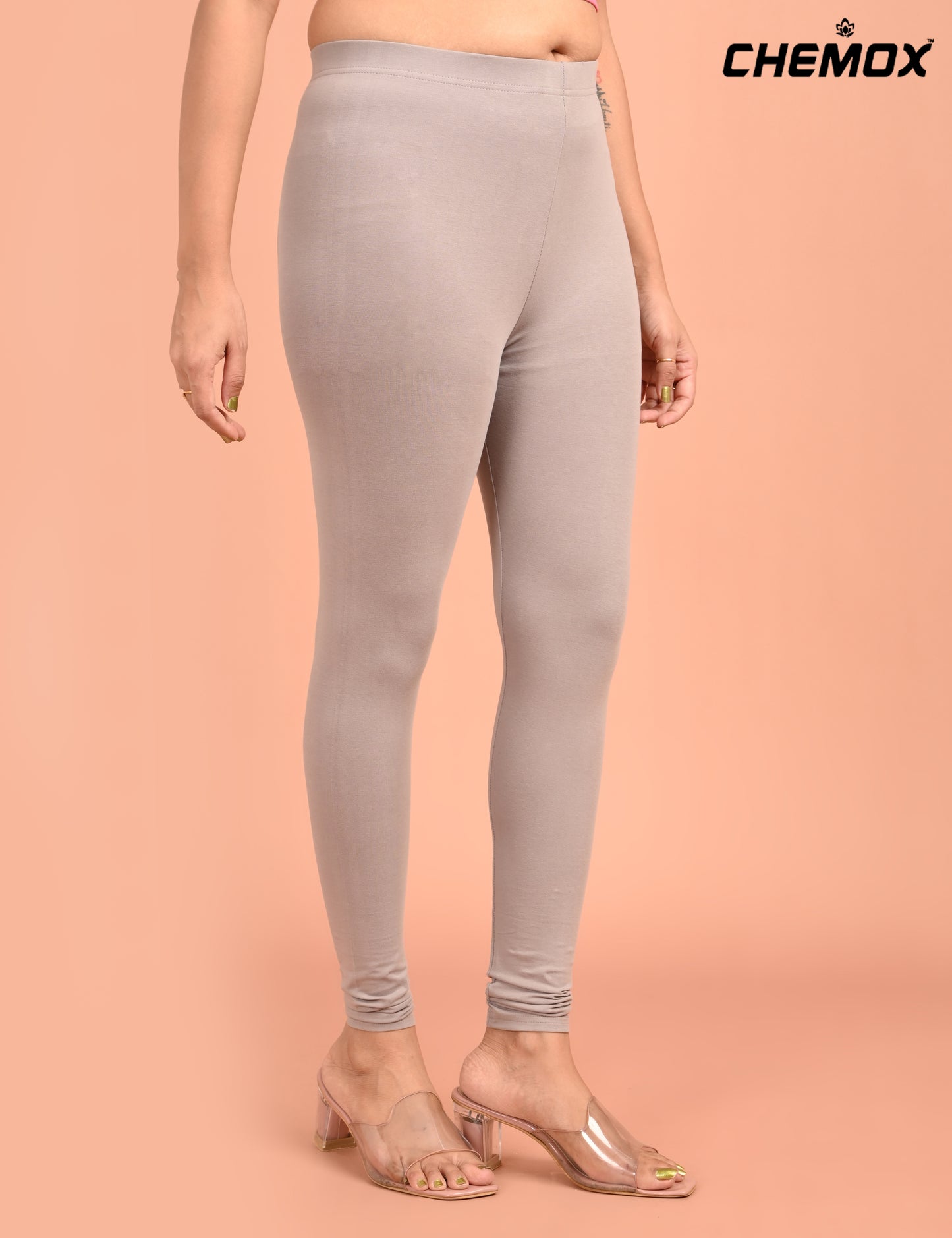 CHEMOX | 248 | Ash Cotton Lycra Ankle Length Legging 180gsm