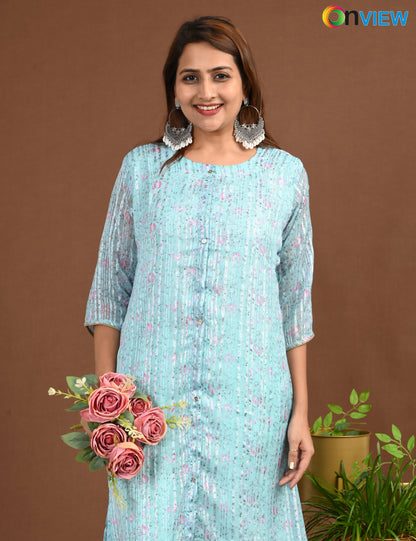 ONVIEW | 1505 | SATIN A LINE SIDE OPEN WITH LINING