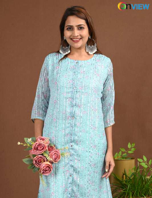 ONVIEW | 1505 | SATIN A LINE SIDE OPEN WITH LINING