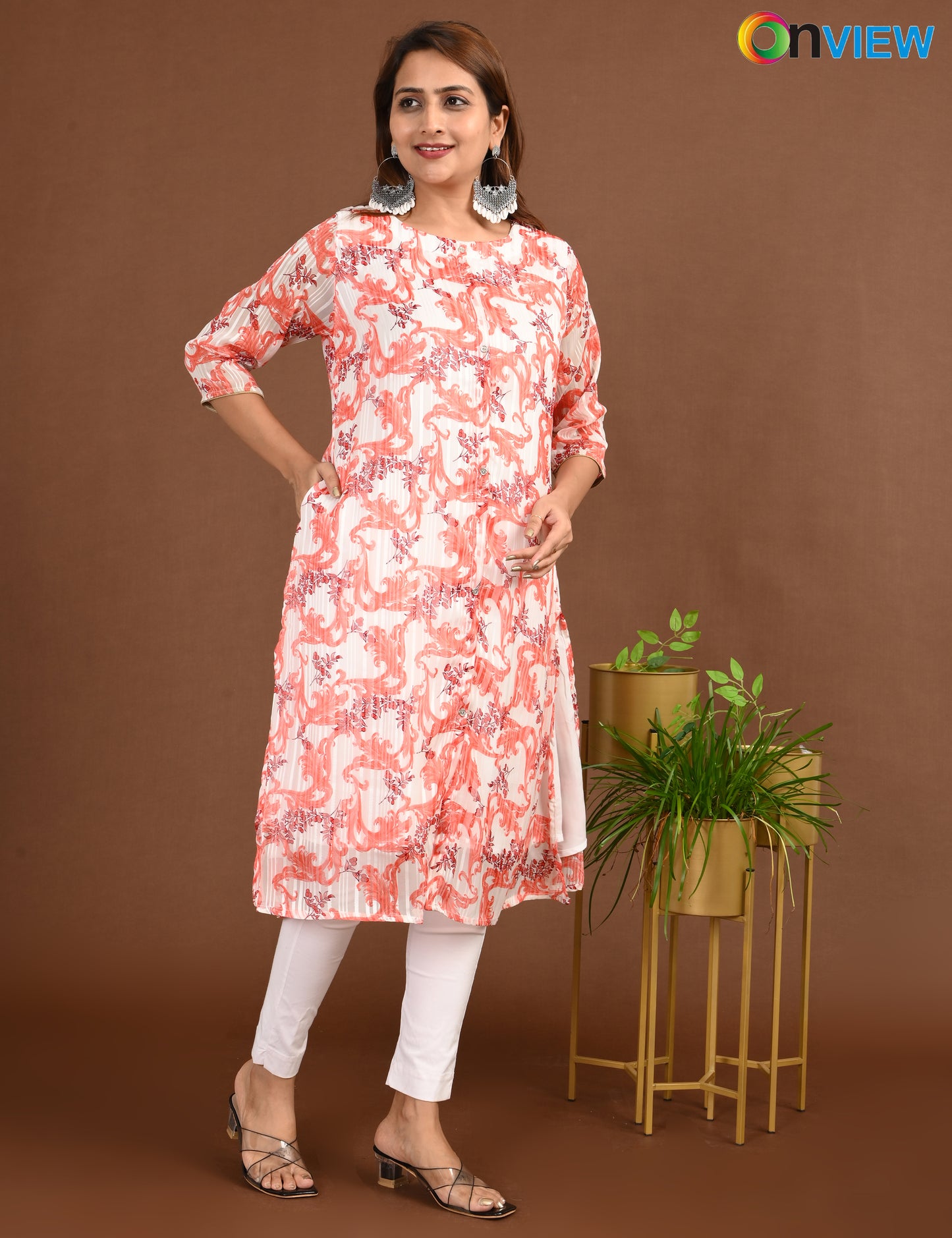 ONVIEW | 1507 | SATIN A LINE SIDE OPEN WITH LINING