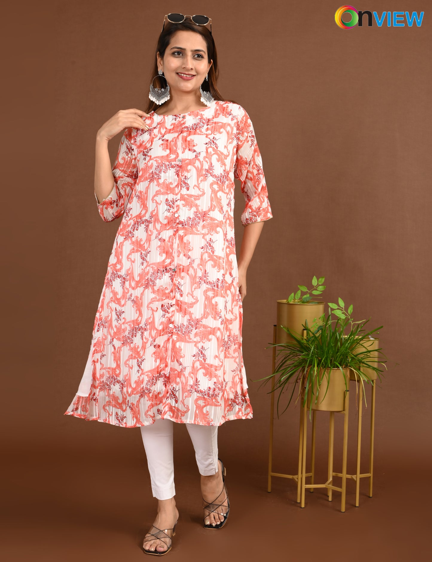 ONVIEW | 1507 | SATIN A LINE SIDE OPEN WITH LINING