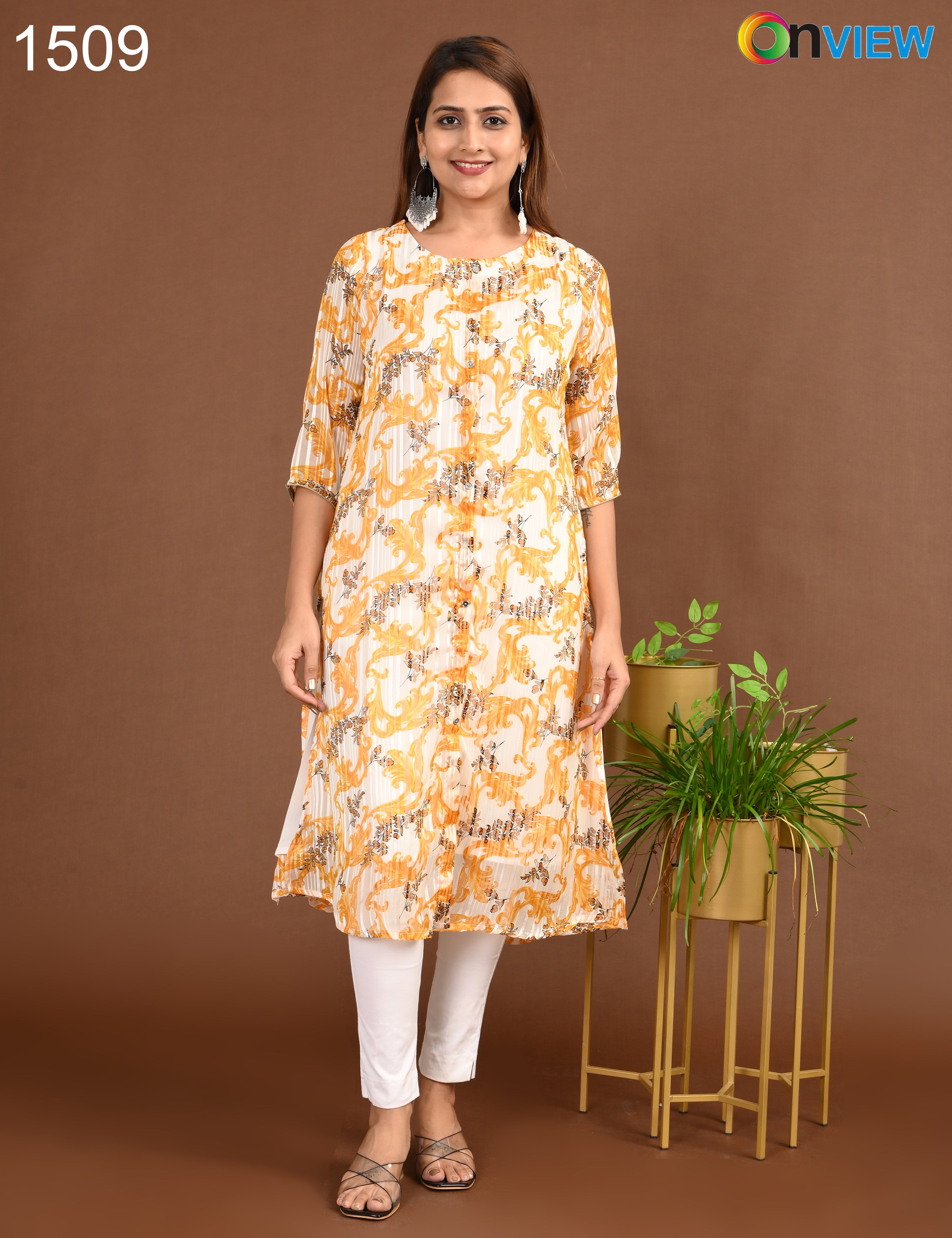 ONVIEW | 1509 | SATIN A LINE SIDE OPEN WITH LINING