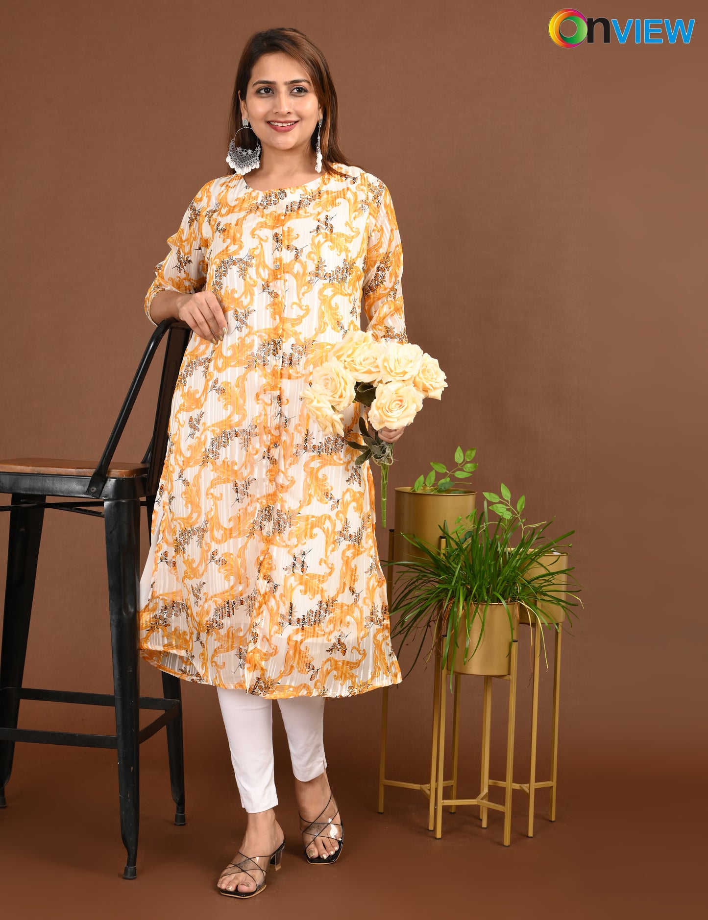 ONVIEW | 1509 | SATIN A LINE SIDE OPEN WITH LINING