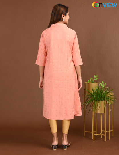 ONVIEW | 1672 | SILK A LINE SIDE OPEN WITH EMBROIDERY