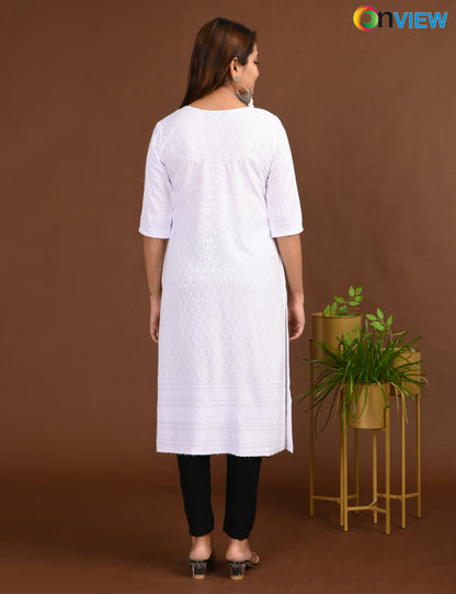 ONVIEW | 1748 | CHIKANKARI DESIGN NECK