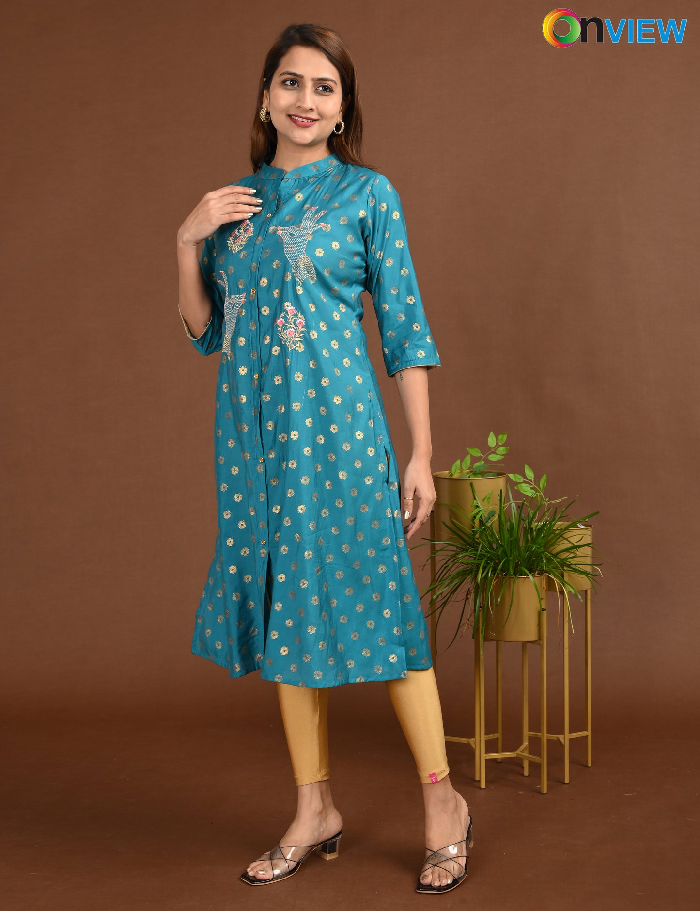 ONVIEW | 1756 | SILK A LINE SIDE OPEN WITH LINING