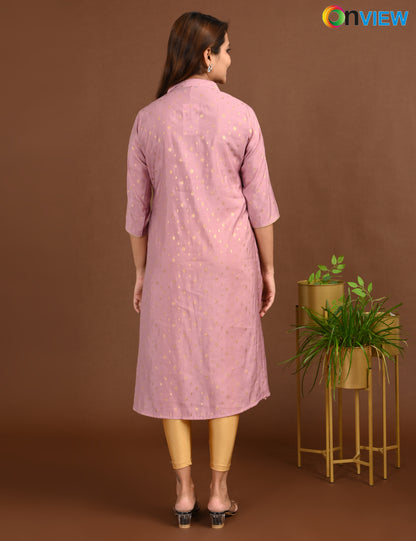 ONVIEW | 1757 | SILK A LINE SIDE OPEN WITH EMBROIDERY