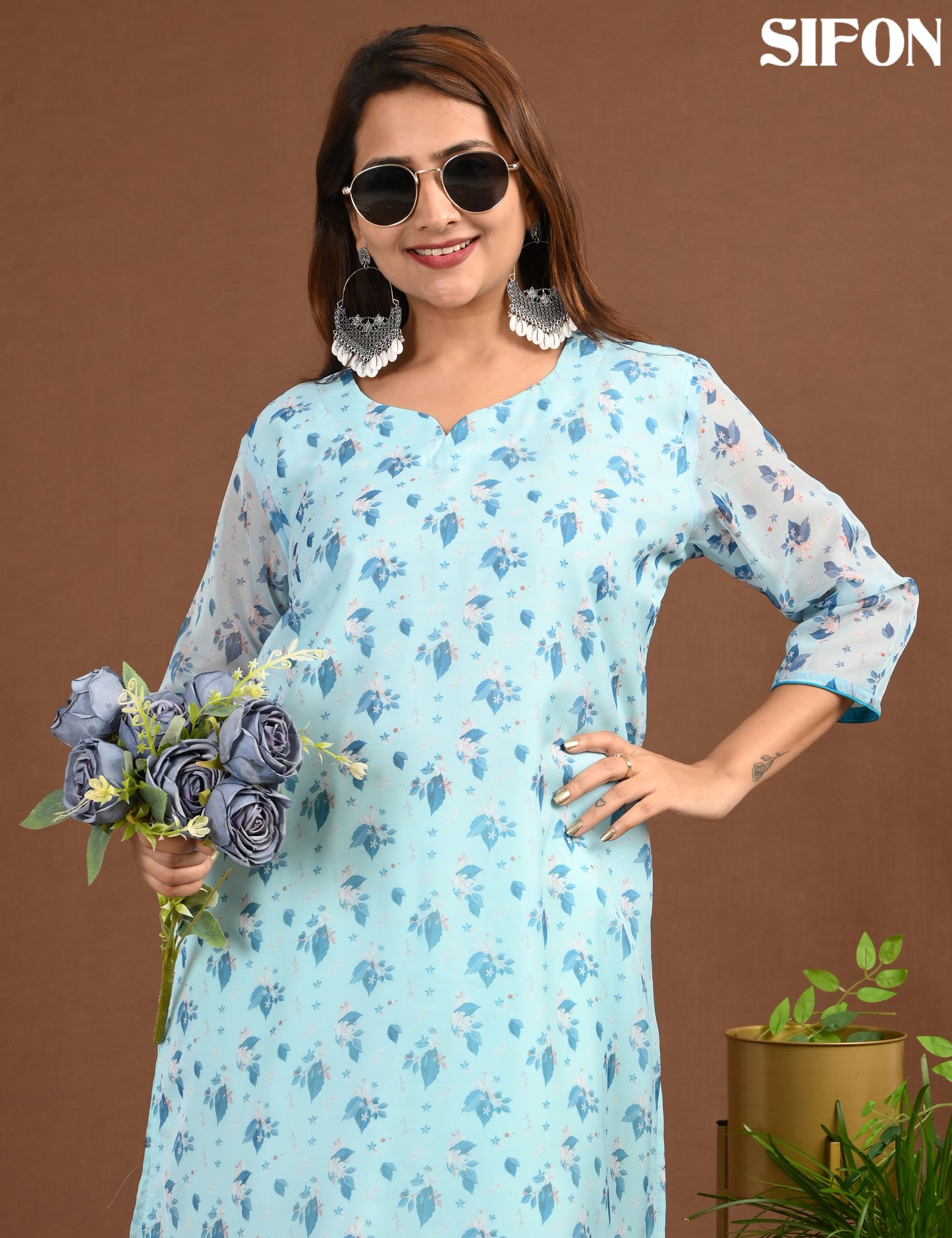 SIFON | 1681 | ORGANZA SIDE OPEN WITH LINING