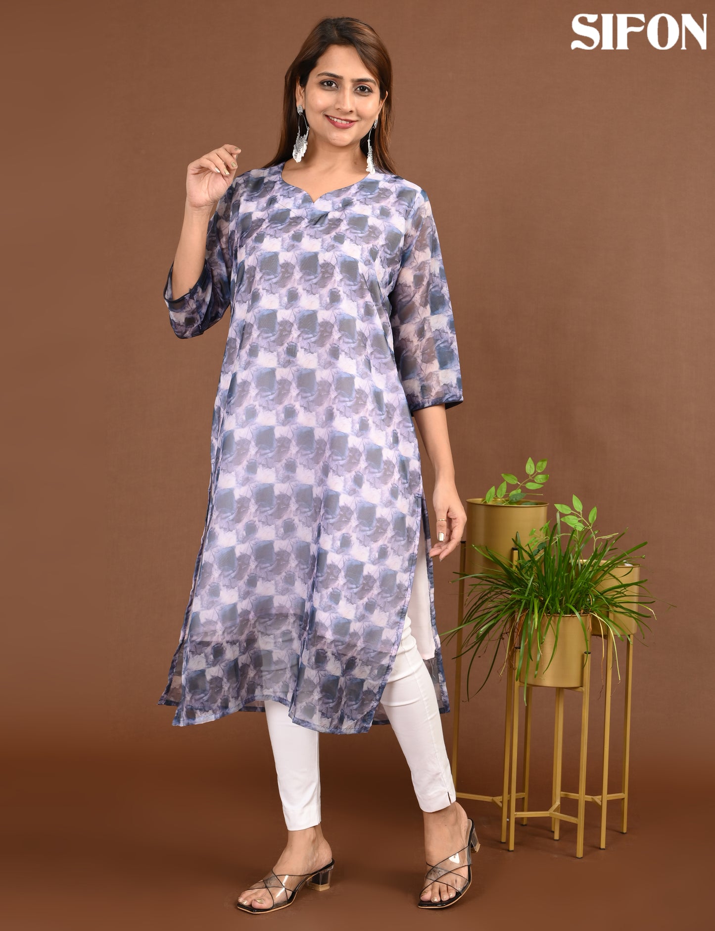 SIFON | 1688 | ORGANZA SIDE OPEN WITH LINING