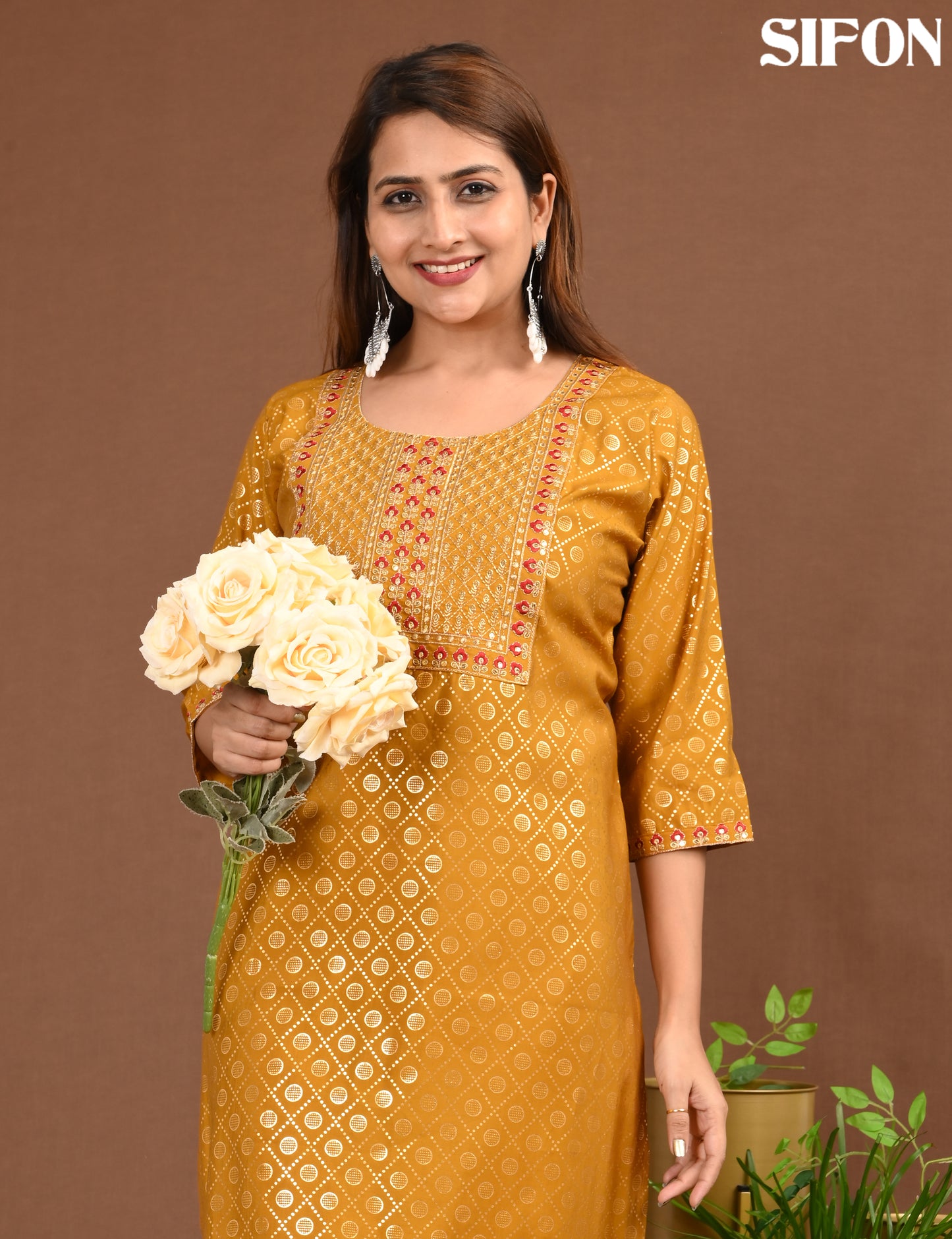 SIFON | 1701 | ROMAN SILK BIG EMBROIDERY